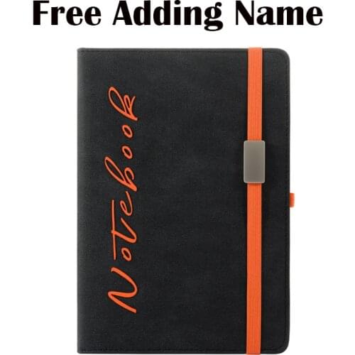 Logo Name Customize A5 Notebook Notepad Sketch Book PU Diary Strap Journal School Office Supplies Student Gift