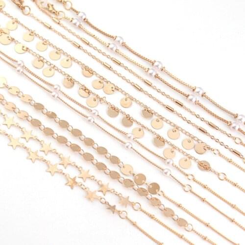 Doreen Box Mask Chain Jewelry Star Metal Glasses Chain Simple Anti-skid Dop-proof Mask Chain Glasses Lanyard for Women 70cm,1PC