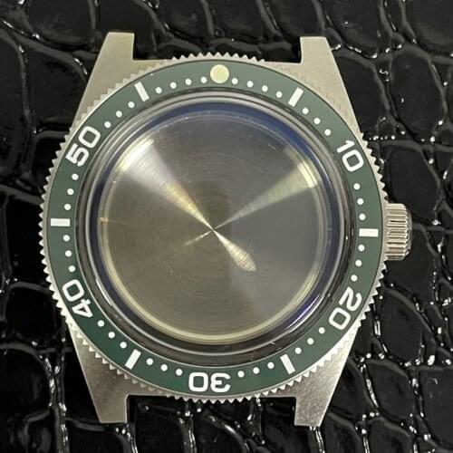 For Seiko 62MAS Watch Case Solid Sapphire Ceramic Bezel Diver Watch 300M Water Resistance Case For NH35 NH36A Automatic Movement