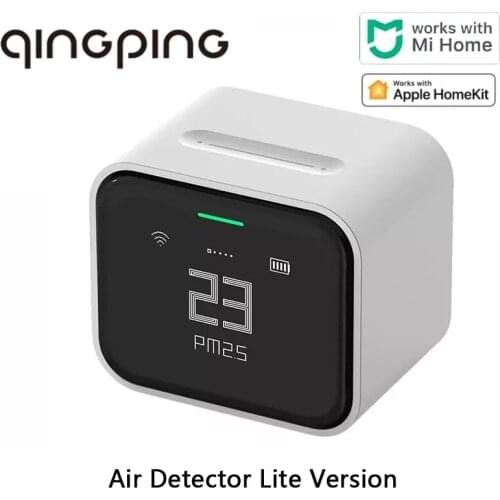 Qingping Air Detector Lite Retina Touch IPS Screen Touch Operation Pm2.5 Air Monitor Work with Apple Homekit Mijia APP