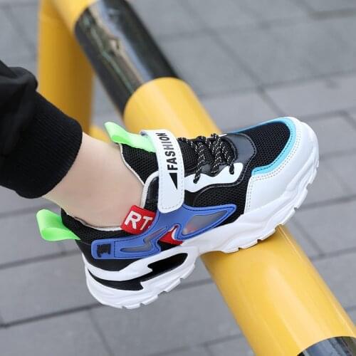 2021 Autumn Breathable Children Shoes Boys Sports Shoes Brand Fashion Kids Sneakers for Girls Big Kids Boy Mesh Shoes