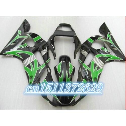 Dor-New Arrivals ABS Green Black Fairing Bodywork Kits For 1998-2002 YZF R6 D