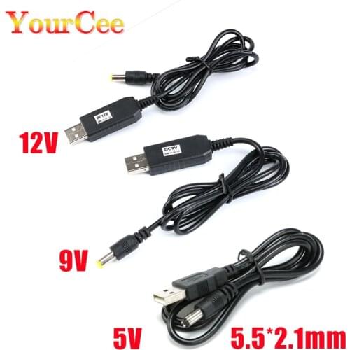 USB power boost line DC 5V to DC 9V / 12V Step UP Module USB Converter Adapter Cable 2.1x5.5mm Plug