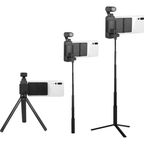 Osmo Pocket Handheld selfie stick rod + tripod stabilize holder + Mobile phone Sucker adapter For DJI osmo Pocket camera gimbal