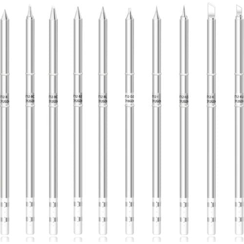 3Pcs 5Pcs 10Pcs/lot T12 Soldering Iron Tips T12-K BC1 BC2 BC3 BL JL02 KU ILS D24 D25 For T12 Handle FX951 FX-952 950