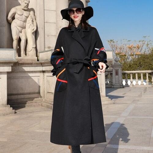 LOKEDIKE Womens Black Coats
