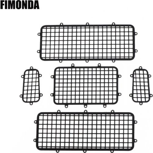 TRX-4 5pcs Metal Window Mesh Protective Net for 1/10 RC Crawler Car Traxxas TRX4 Defender Body Upgrade Accessories