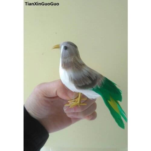About 12cm simulation bird gray feathers bird model handicraft home garden Decoration Photography props h1031