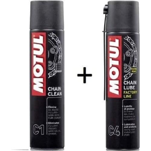 MOTUL Pack + ECONOMICO Spray chain C1 400ml clean + C4 Grease Special road