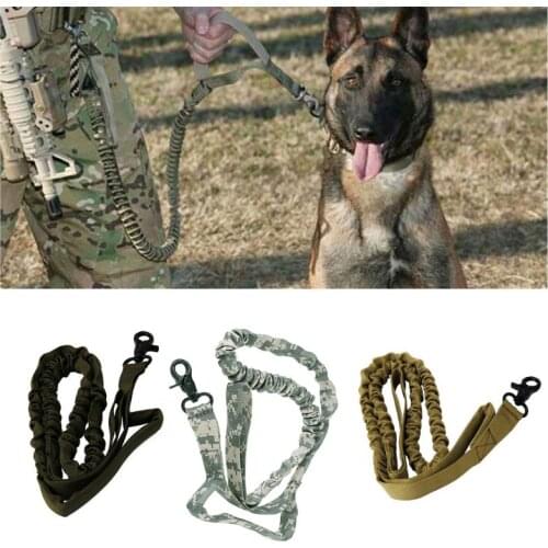 Nylon 1000D Tactical Military Police Dog Training Leash Elastic Pet Collars