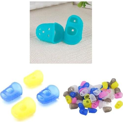 Newly 5 Sizes Guitar Fingertip Protectors Silicone Finger Guards for Ukulele Electric Guitar Small Middle Large