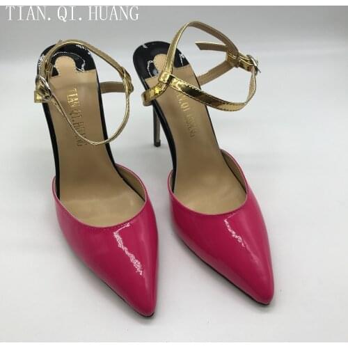 New Styles Woman High Heels Women Pumps Stiletto Thin Heel Womens Shoes Genuine leather High Heels Sandals TIAN.QI.HUANG Brand