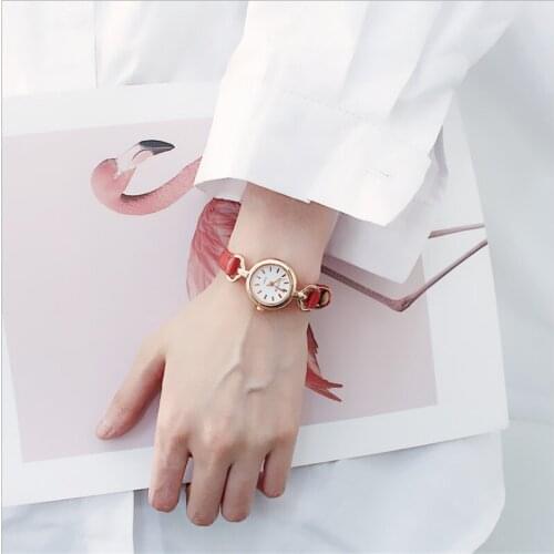 Couple watches Korean new big dial men and women on the table student male text control retro genuine watch