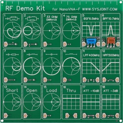 RF Demo Kit NanoVNA RF Tester Board Filter Attenuator for NanoVNA-F Vector Network Analyzer 3dB bandwidth about 400MHz