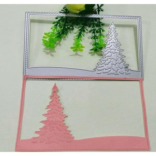 Christmas tree, frame background Metal Cutting Dies for DIY Scrapbooking Album Paper Cards Decorative Crafts Embossing Die Cuts