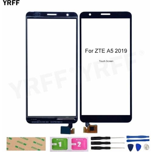 New Touch Screen For ZTE Blade A5 2019 Touch Screen Digitizer Front Glass Touch Panel Sensor Repair Parts Wipes