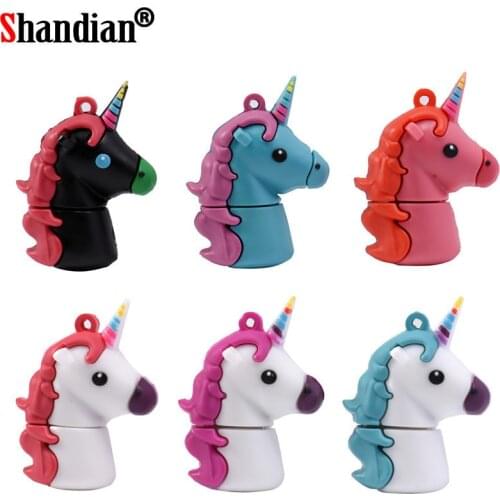 SHANIDNA Cartoon USB Flash Drive Pendrive 4GB 16GB 32GB 64GB Waterproof Pen Drive USB 2.0 USB Disk Memory Stick Flash Drive