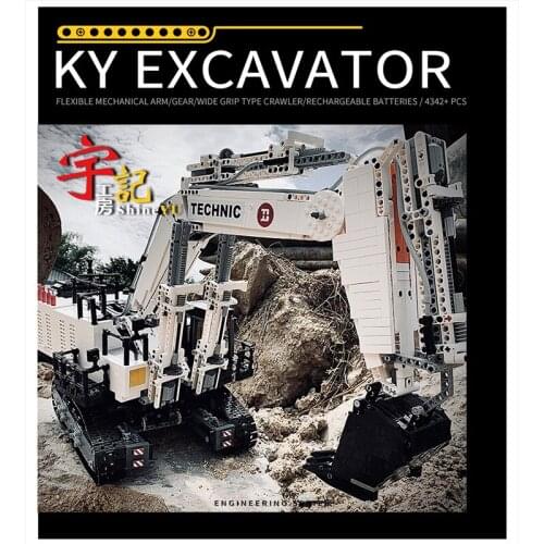 Mould King Compatible With 42100 Technical Car Series Liebherrs Excavator R 9800 Model Kit Building Blocks RC Truck Bricks Kids