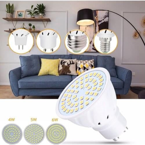 LED Light Lamps E27 E14 MR16 GU10 4W 5W 6W Lampada LED Bulb Bombillas LED Spotlight 48LED 60LED 80LED SMD 2835 Lampara 220V
