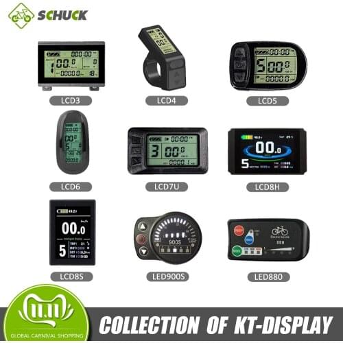 E-BikeKT LCD LED Display USB Controller Panel LCD5 LCD3 LCD6LCD8 LED900s 880 Electric Bicycle Compute LCD LED Display