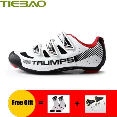 TIEBAO Cycling Shoes Road Men Sapatilha Ciclismo Women SPD-SL Breathable Self-locking Road Cleat Outdoor Riding Bicycle Sneakers