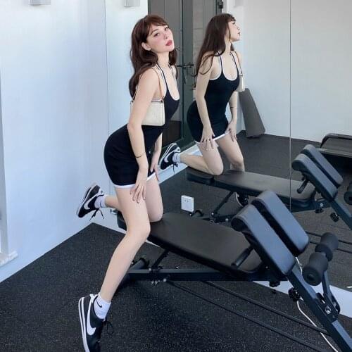 2020 New Concise Sports Style Show Body Black Elastic Thread Halter Dresses Sexy Sleeveless Mini Dress Women Street Style Tight