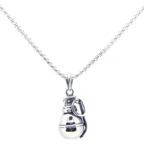 1pc Newest Cool Polish Grenade Pendant 316L Stainless Steel Jewelry Men Boys Grenade Pendant