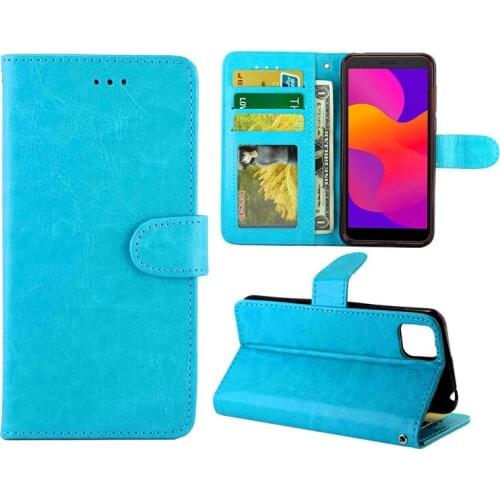 10pcs/lot Double Fold edge Crazy Horse Wallet PU Leather +TPU Case For huawe Y5P 2020 Honor 9S 9A Nova 7 7SE P40Pro P40LITE P40