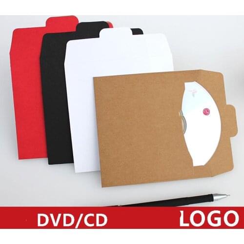 50pcs Square 12.5x12.5cm Disc Cd Sleeve 250gsm Kraft Paper Dvd Bag Cover Packaging Envelopes Pack Boxes Wedding Party Favor