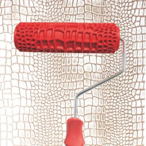7 Inch Empaistic Pattern Roller Painter Art Wallpaper Imitation Wood Grain Tool,Wall Texture Art Painting Tool