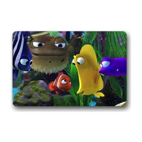 Free Shipping 2015 New Design Custom Doormats Bedroom Finding Nemo Theme Coussin Carpets Bathroom Cartoon Rugs #DM-243