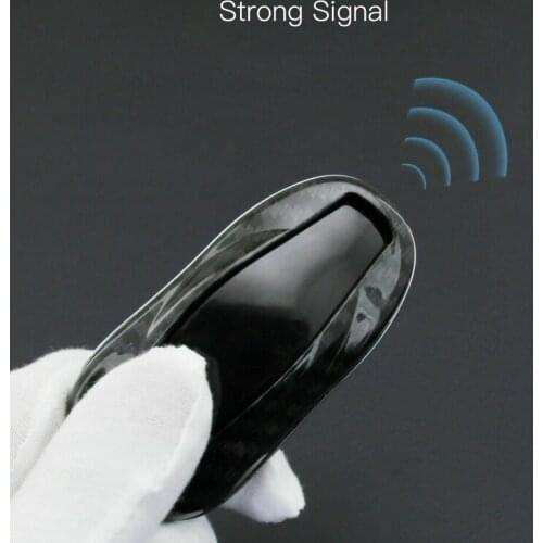 Car Key Cover Case Accessories Carbon Fiber Hard For Tesla Model 3 Model S Strong Signal Hard Housing Dustproof Hole Protection