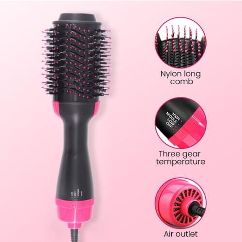 Hair Dryer Hot Air Brush Styler and Volumizer Hair Straightener Curler Comb Roller Electric Ion Blow Dryer Brush Curling Iron
