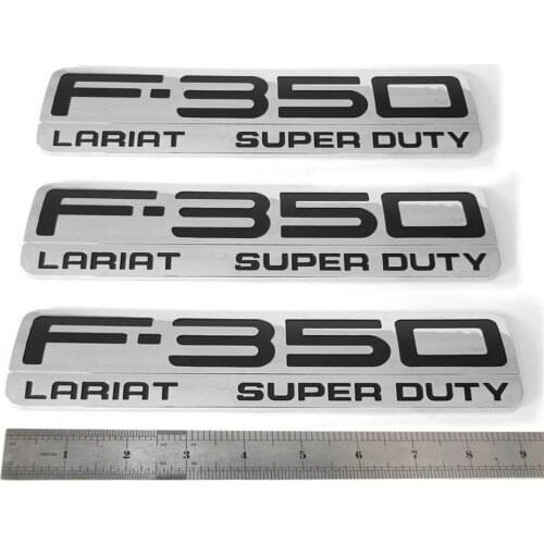 F-350 Lariat Super Duty Emblem Badges F for F350 Lariat Black Red