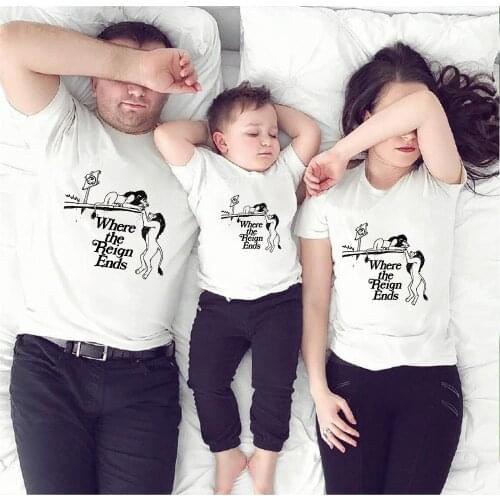 Family Matching T Shirts Fashion New Simba The Lion King Printed Father Mother Tshirts Kids Children Tee Shirts Harajuku Tops