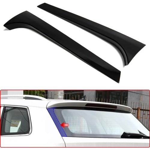 Gloss Black Rear Windshield Window Side Spoiler Wing Rear Window Mirror Tail Trim Car-Styling For Skoda Kodiaq 2016-2021