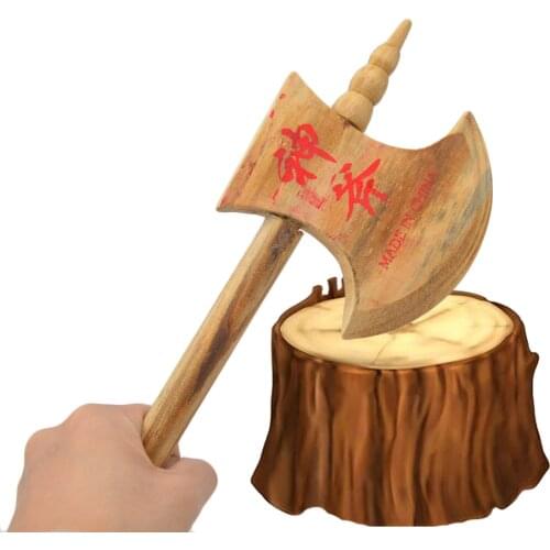 Artificial Pure Wooden Axe Toy for Adults Kids Cosplayer Lovers Playing Games Anime Cosplay Weapons Props Reenacting Costumes