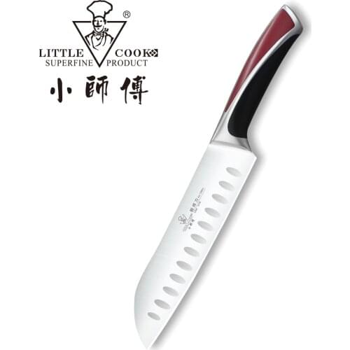Little Cook 7inch Kitchen chef santoku Knife Forged Sharp Chinese Meat Cleaver Fixed Vegetable cutter Cooking Tools Gadgets