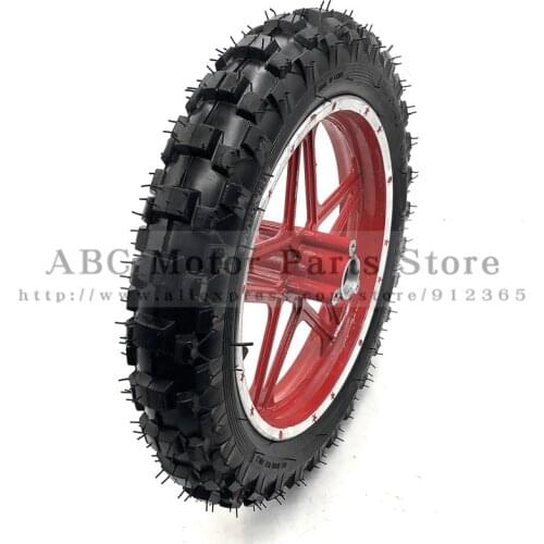 10''Mini Dirt Bike Knobby Tire wheels 2.50-10 Front or Rear rims & tyre Off Road Motocross mini motorrad child