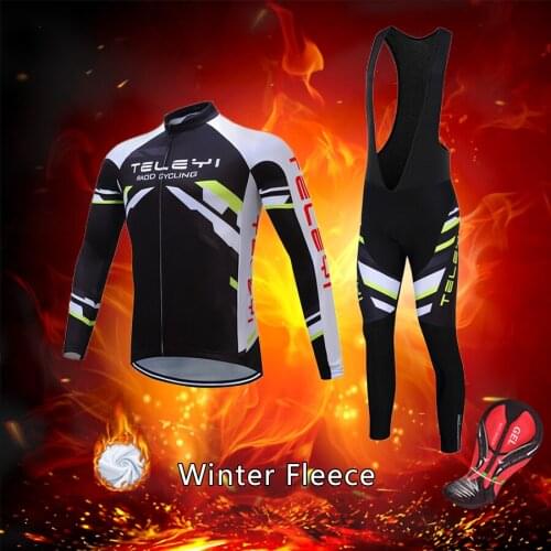 Men Pro Winter Thermal Fleece Cycling Clothing 2021 Road Bike Jersey Set BIB Gel Kit Male Bicycle Clothes MTB Suit Uniform Dress