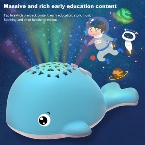 Night Projector Whale Shape Smooth Edge Electronic Component Cute Animal Kids Night Projector for Baby