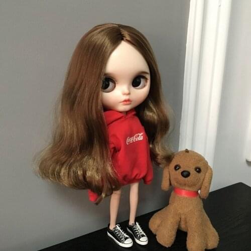 New White Black Blyth Clothes Suitable for 1/6 BJD Doll Clothes Casual Wear for 30cm Doll Accessories Gift Toy Printed T-shirt