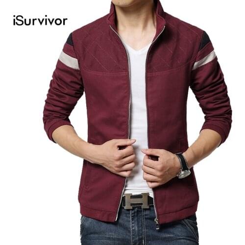 New iSurvivor Men Fashion Jackets 2021 Winter Men Coats Slim Fitness Men Jackets Casual Plus Size Jackets For Men M-3XL Hot Sale