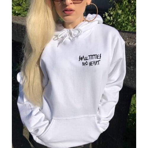 Sugarbaby New Arrival Small Titties Big Heart Funny Graphic Hoody Long Sleeved Fashion Women Spring Autumn Sweater High quality