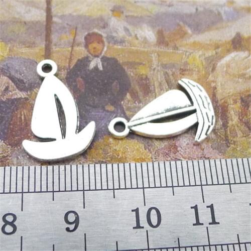 Sailboat Charm Pendants Jewelry Making Finding DIY Bracelet Necklace Earring Accessories Handmade 5pcs