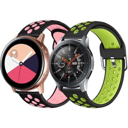 22mm 20mm Silicone Band for Galaxy Watch 46mm 42mm Sports Strap for Samsung Gear S3 Frontier/active 2 Huawei Watch gt 2/gt2 pro