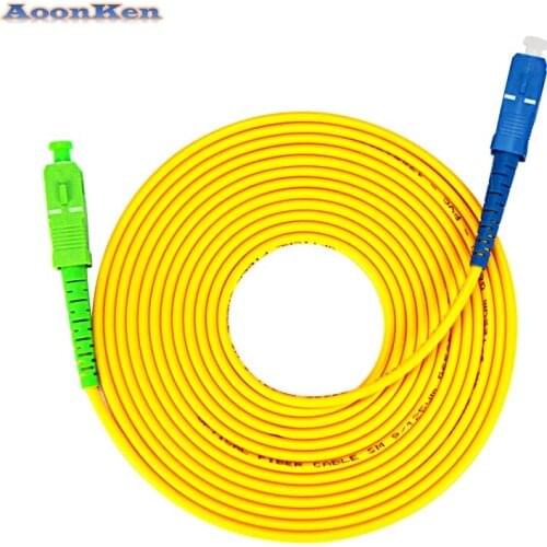 SC/UPC to SC/APC Fiber Optic Patch Cord Cable 1m/3m/5m/10m/20m/30m Jumper Single Mode Simplex Fiber Optic Patch Cord