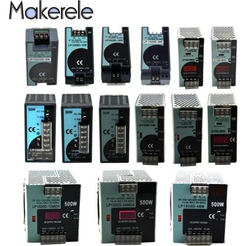 LP Series 25W 50W 100W 150W 300W 500W Din Rail Single Output Switching Power Supply AC DC 5V 12V 24V 48V Switching Power Supply