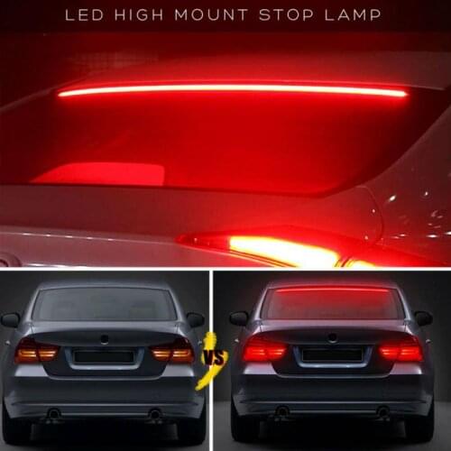 90CM Auto High Mount Brake Stop Lights Car Accessories Car Styling High Brake Lamp Warning Turn Signal LED Strips Car Gadgets