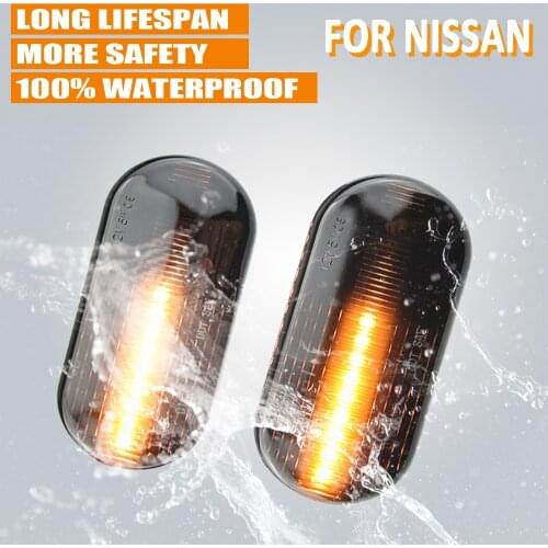 1 Pair Blinker Signal Lamp LED Car Dynamic Side Marker Turn Signal Light Fit For Nissan Armada III/Latio C11/Micra K12/March II